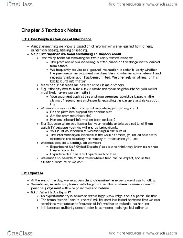 PHL145H5 Chapter Notes - Chapter 5: Liniment, Scotiabank, Jargon thumbnail