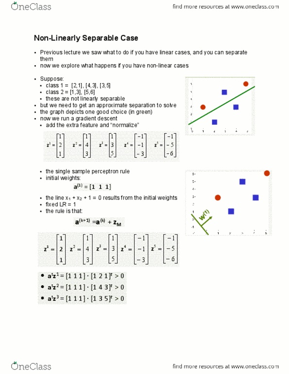 Computer Science 4442A/B Lecture Notes - Lecture 7: Linear Separability, Gradient Descent, Perceptron thumbnail