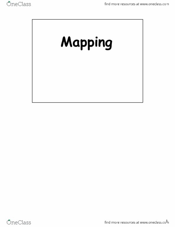 Biology 2581B Lecture 10: Lecture 10: Mapping PPT + NOTES thumbnail