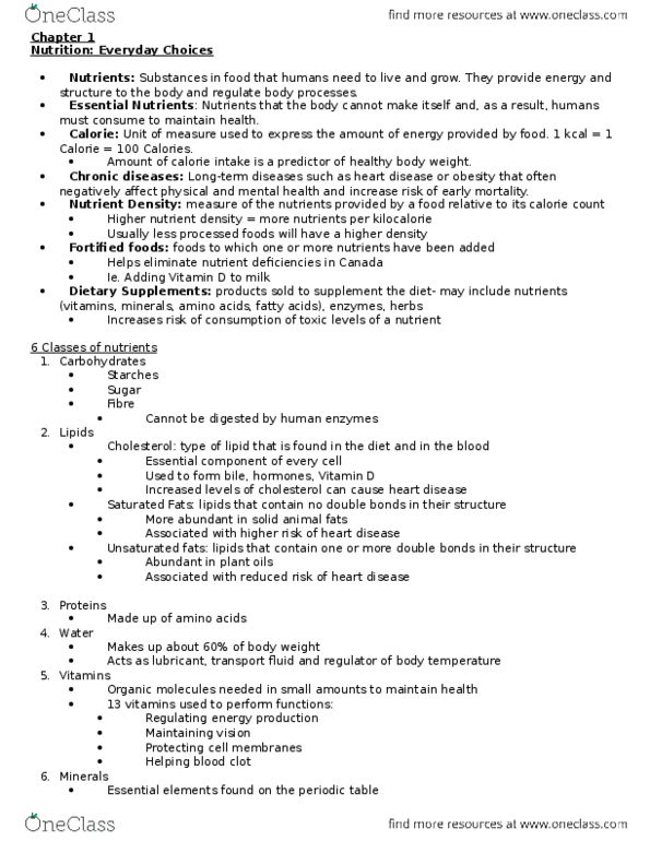 BPK 110 Lecture Notes - Lecture 1: Nutrient Density, Nutrigenomics, Osteoporosis thumbnail