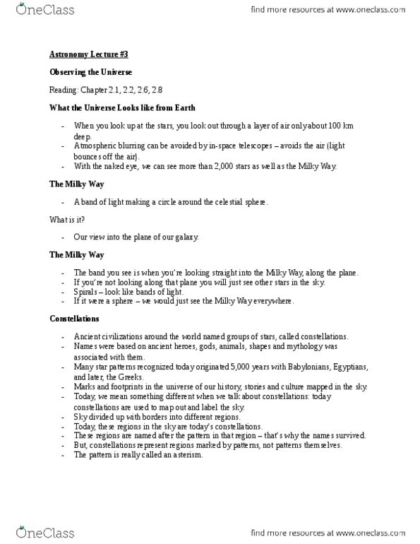 AS101 Lecture Notes - Lecture 3: Constellation, Aldebaran, Infrared Detector thumbnail