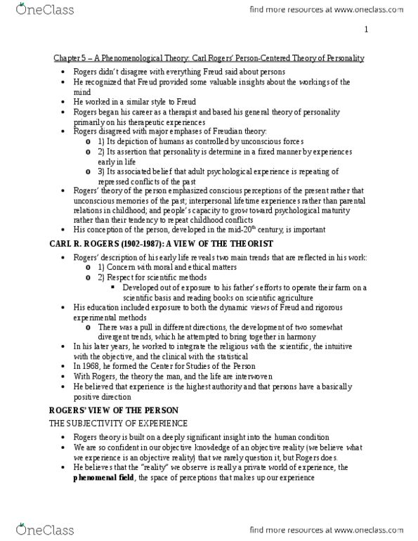 PSY 3303 Chapter Notes - Chapter 5: Semantic Differential, Personal Development, Personality Psychology thumbnail