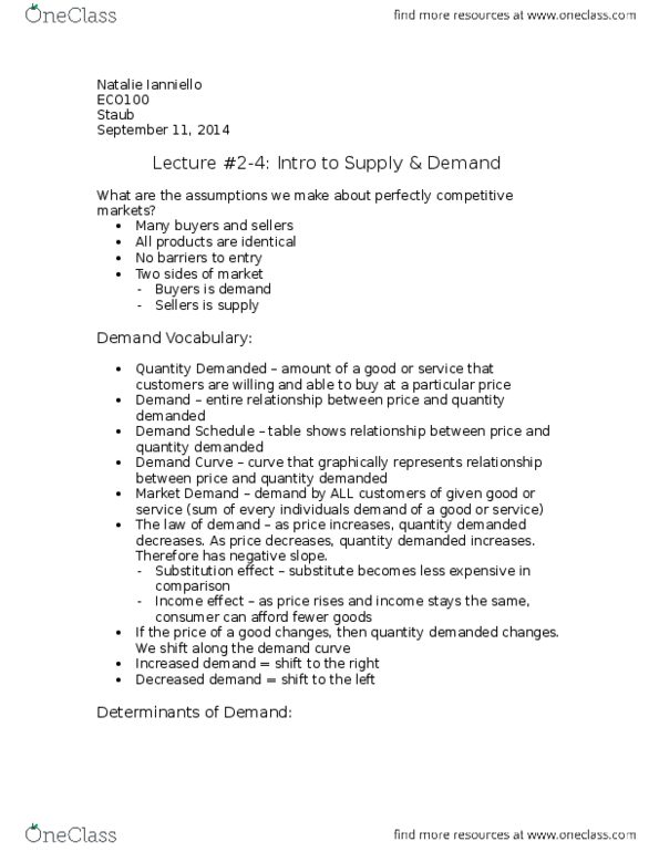 ECO100Y5 Lecture Notes - Lecture 2: Iphone 4, Iphone 5, Demand Curve thumbnail