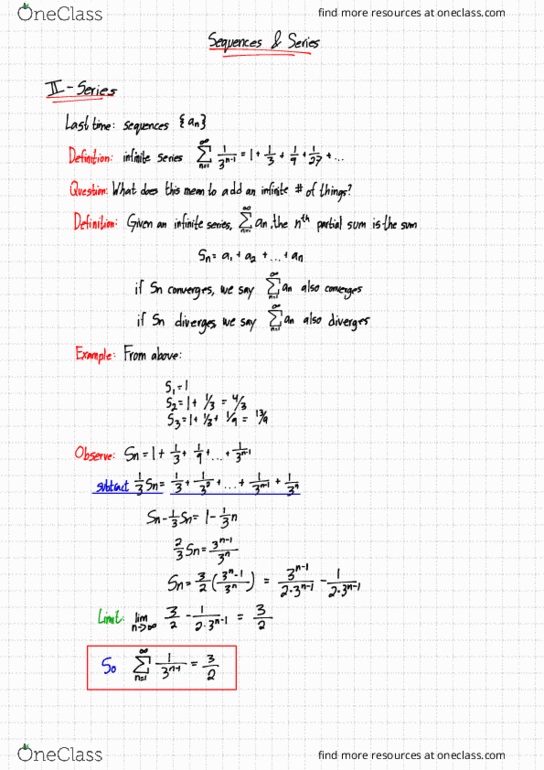 MATH 1XX3 Lecture Notes - Lecture 15: Geometric Series, Nokia Phone Series, Sportsnet New York thumbnail