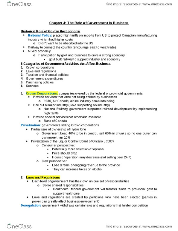 AFM131 Chapter Notes - Chapter 4: Maple Leaf Foods, Friedrich Hayek, Hydro One thumbnail