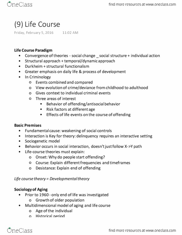 SOCI 421 Lecture Notes - Lecture 9: Online Analytical Processing, Structural Functionalism, Social Control thumbnail