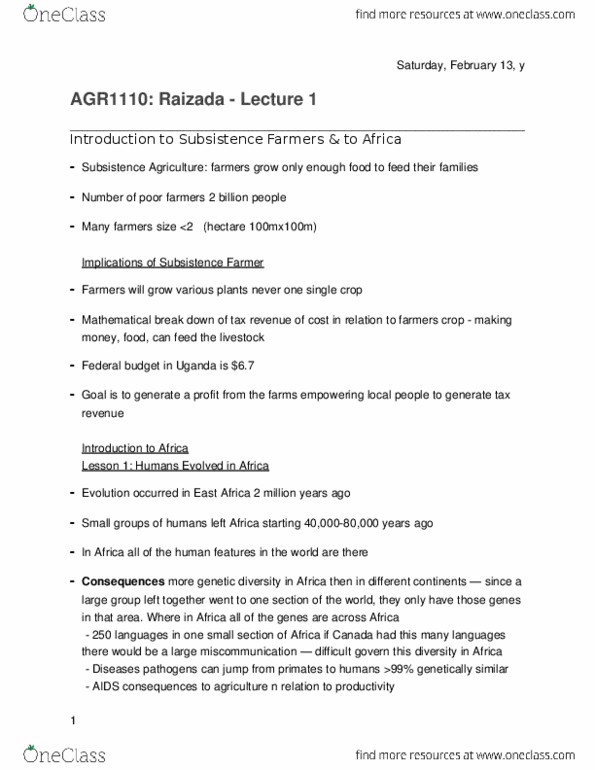 AGR 1110 Lecture 1: AGR1110 - Raizada Lecture 1 thumbnail