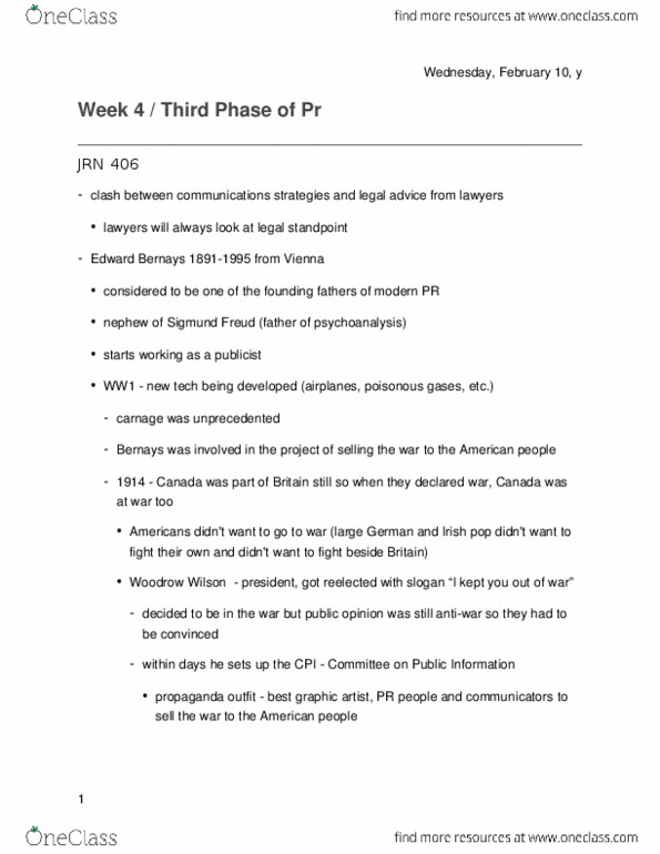 JRN 406 Lecture 4: Week 4 - Third Phase of PR thumbnail