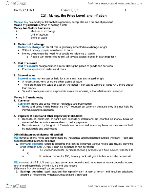 ECON102 Chapter Notes - Chapter 24: Canada Deposit Insurance Corporation, Open Market Operation, Credit Union thumbnail