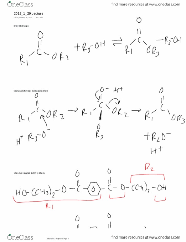 CHEM 4214 Lecture Notes - Lecture 5: Molar Mass Distribution, Ethylene Glycol, Vacuum Distillation thumbnail