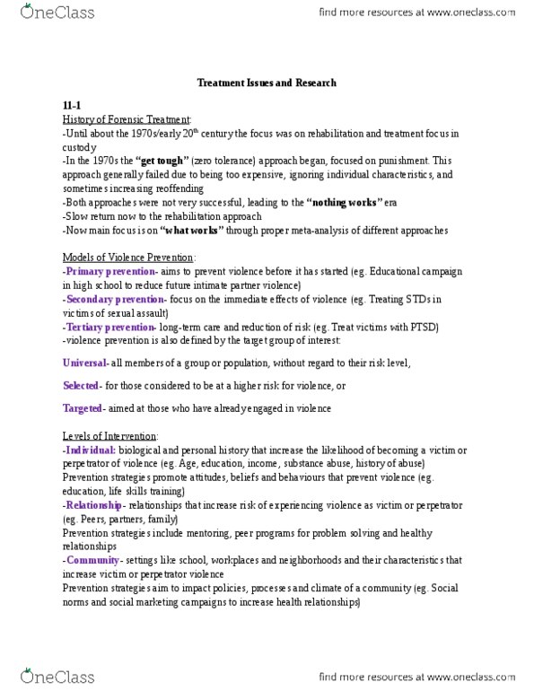 PSYC 379 Chapter Notes - Chapter 11: Multisystemic Therapy, Family Therapy, Meta-Analysis thumbnail