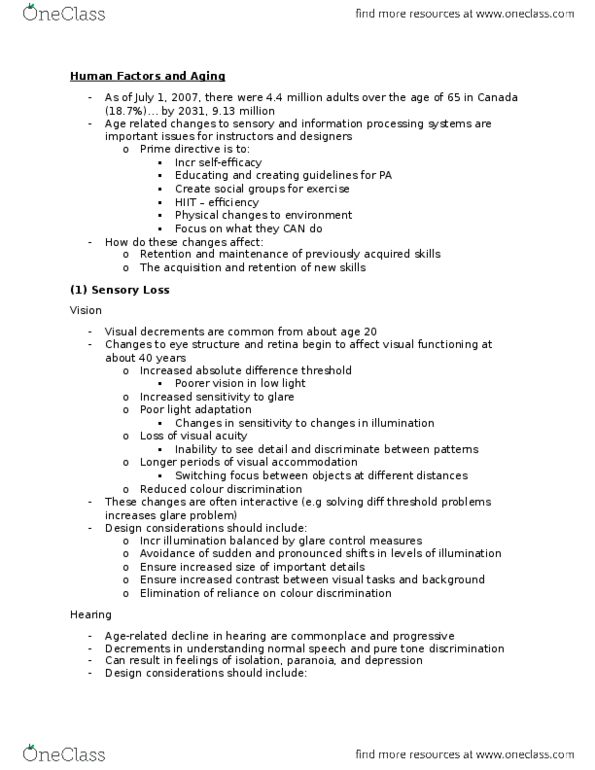 KINESIOL 4V03 Lecture Notes - Lecture 15: Visual Acuity, Absolute Difference, Musical Tone thumbnail