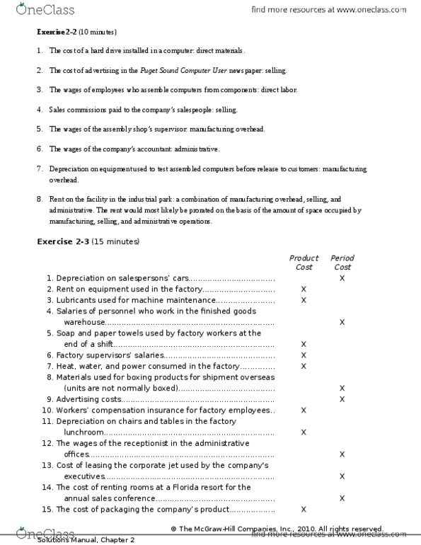 BUA 202 Lecture Notes - Lecture 2: Earnings Before Interest And Taxes, Finished Good, Gross Margin thumbnail