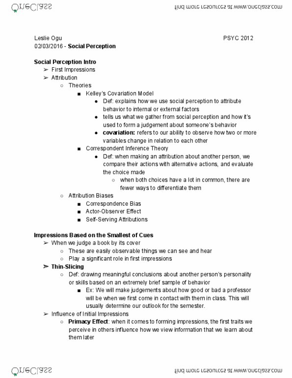 PSYC 2012 Lecture 7: Social Perception thumbnail