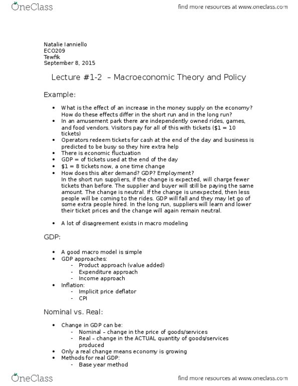 ECO209Y5 Lecture Notes - Lecture 1: Gdp Deflator, Real Change, Income Approach thumbnail