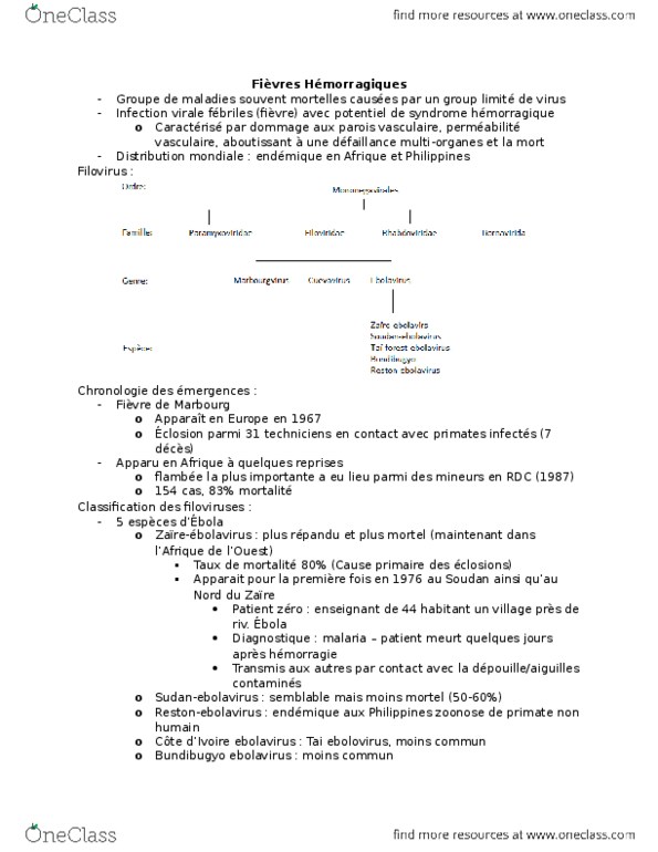 HSS 1500 Lecture Notes - Lecture 12: Coagulopathy, Filoviridae, Rubella thumbnail