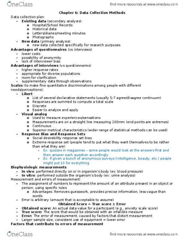 HSS 3101 Lecture Notes - Lecture 6: Simple Random Sample, Nonprobability Sampling, Sampling Error thumbnail