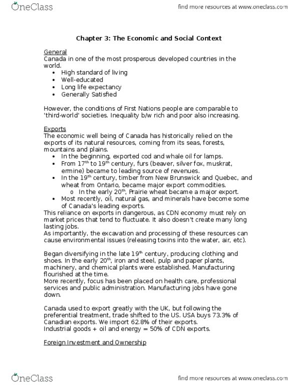 POLI 204 Chapter Notes - Chapter 3: Foreign Investment Review Agency, Canadian Broadcasting Corporation, Canadian National Railway thumbnail