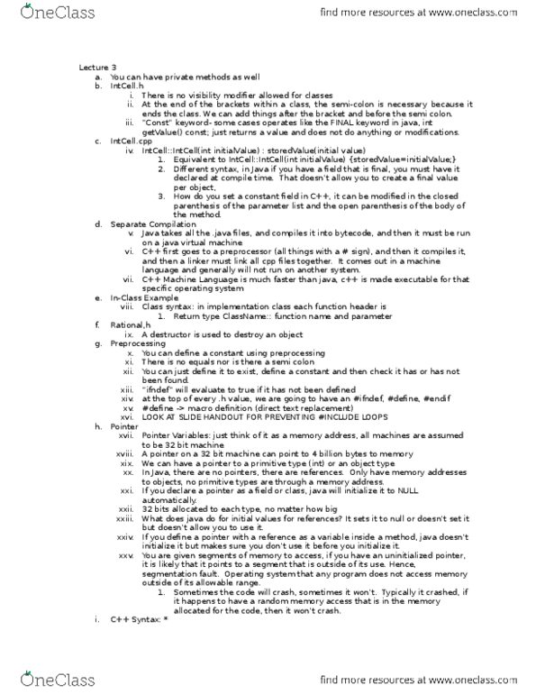 CS 2150 Lecture Notes - Lecture 3: Java Virtual Machine, Semicolon, Compile Time thumbnail