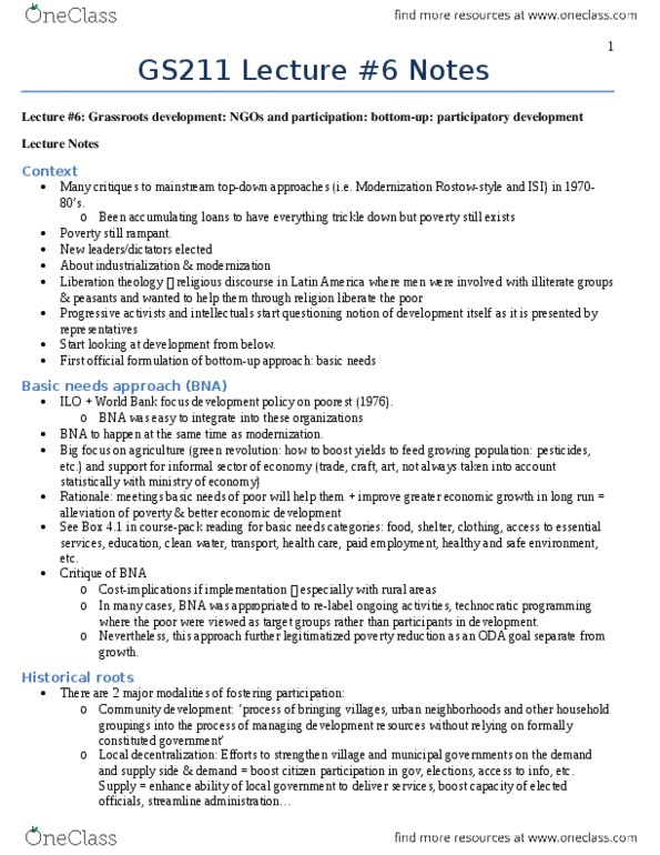 GS211 Lecture 1: GS211 Lecture notes for EXAM thumbnail