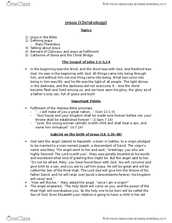 THEO 298 Lecture Notes - Lecture 8: Virgin Birth Of Jesus, Almah, Gen12 thumbnail