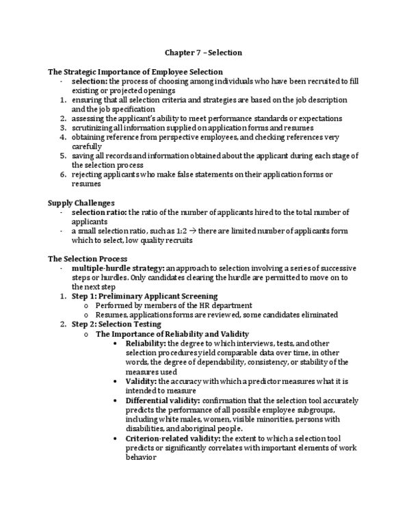 MHR 523 Lecture Notes - Structured Interview, Physical Examination, Unstructured Interview thumbnail