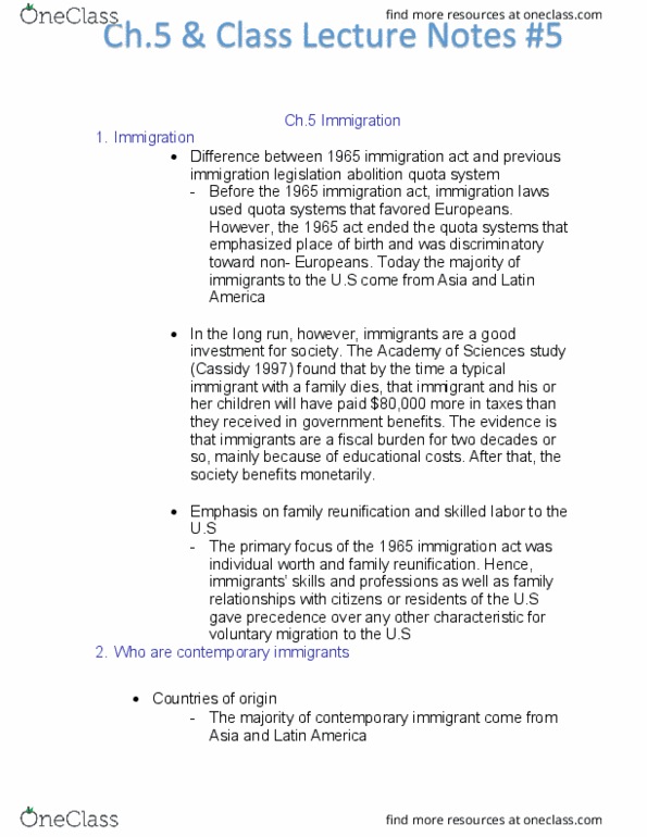 SOC 1301 Lecture Notes - Lecture 5: Natural-Born-Citizen Clause, Disinvestment, Edge City thumbnail