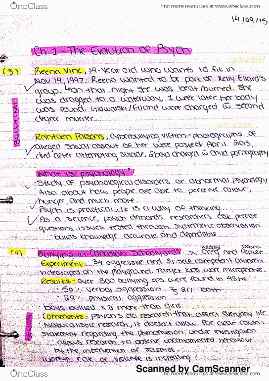 PSY100Y5 Chapter Notes - Chapter 1: Scsk, Magnetic Ink Character Recognition, Psych thumbnail