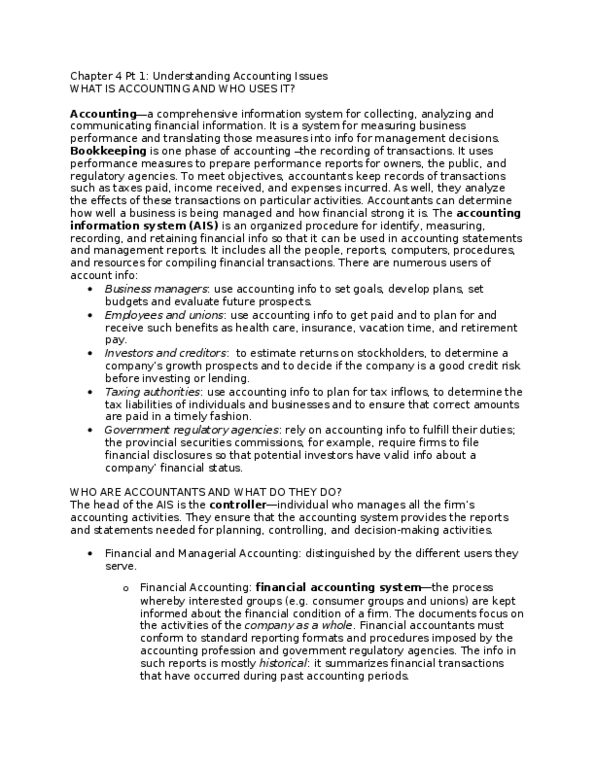 MGTA02H3 Chapter Notes - Chapter 4: Salary, Investment, Accounting thumbnail