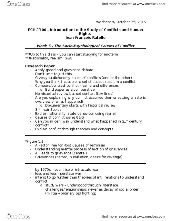 ECH 1100 Lecture Notes - Lecture 8: New Idea, Rationality, Relative Deprivation thumbnail