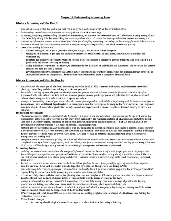 MGTA02H3 Chapter Notes - Chapter 14: Cash Flow, Expert System, Investment thumbnail