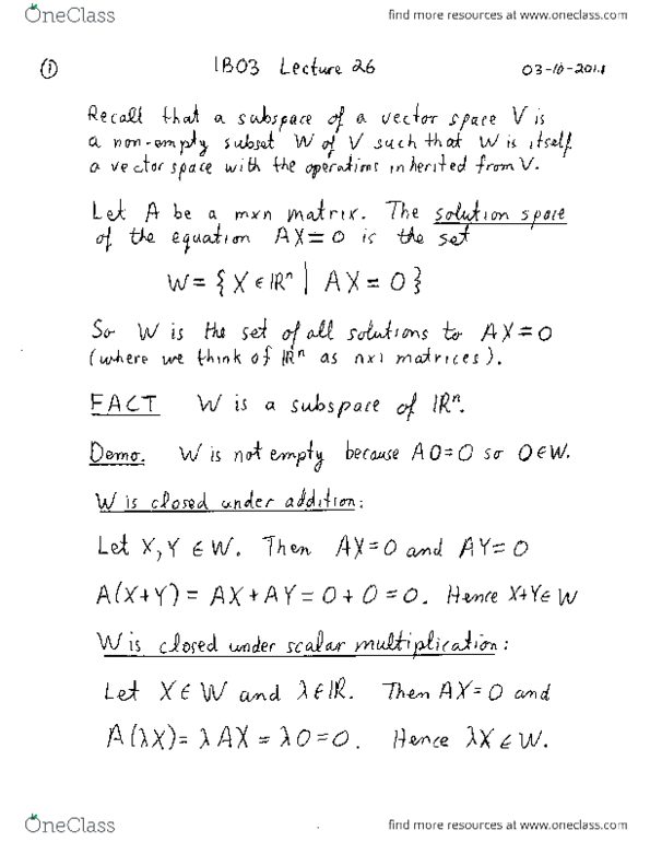 MATH 1B03 Lecture Notes - Lecture 26: Mexican Peso, Scalar Multiplication, Nissan L Engine thumbnail