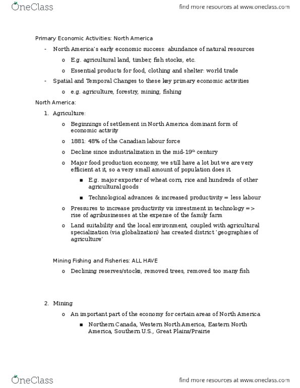 GEOG 1HB3 Lecture Notes - Lecture 21: Essential Products, Northern Canada, Overfishing thumbnail