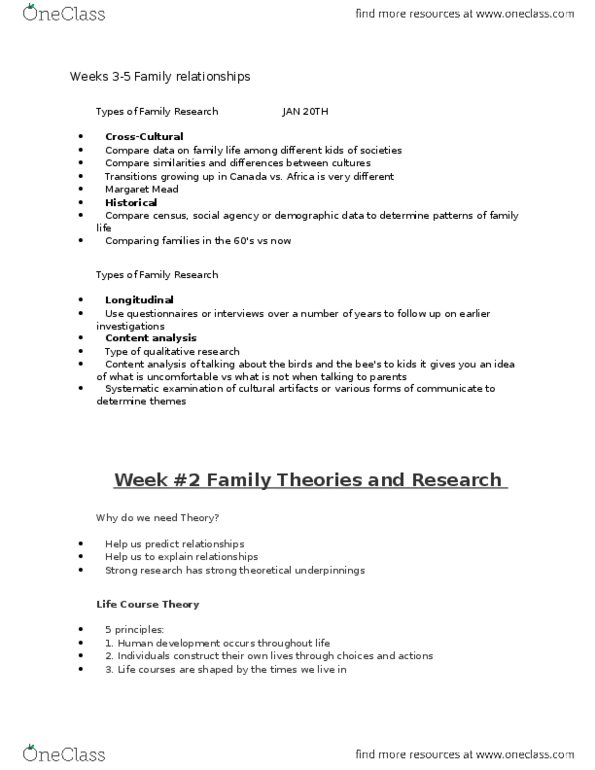 FRHD 1020 Lecture Notes - Lecture 3: Ecological Systems Theory, Attachment Theory, Community Media thumbnail