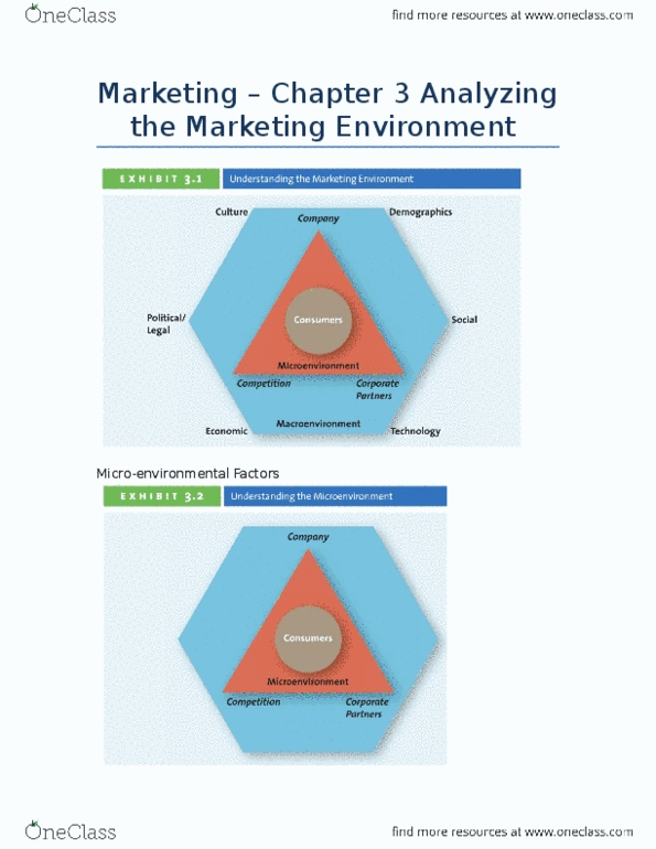 MKT 100 Chapter Notes - Chapter 3: Competitive Intelligence, Swot Analysis, Baby Boomers thumbnail