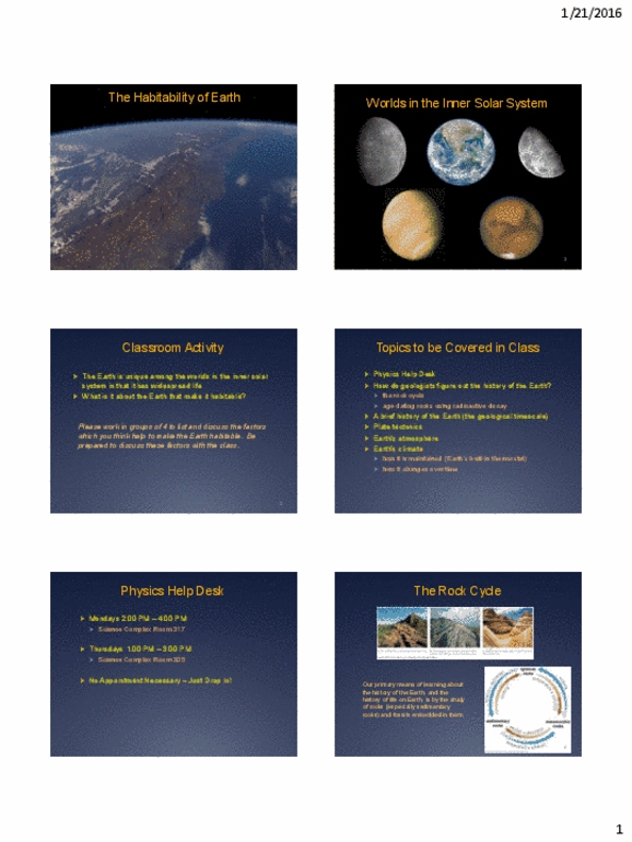 PHYS 3510 Lecture Notes - Lecture 3: Solar System, Geologic Time Scale, Plate Tectonics thumbnail