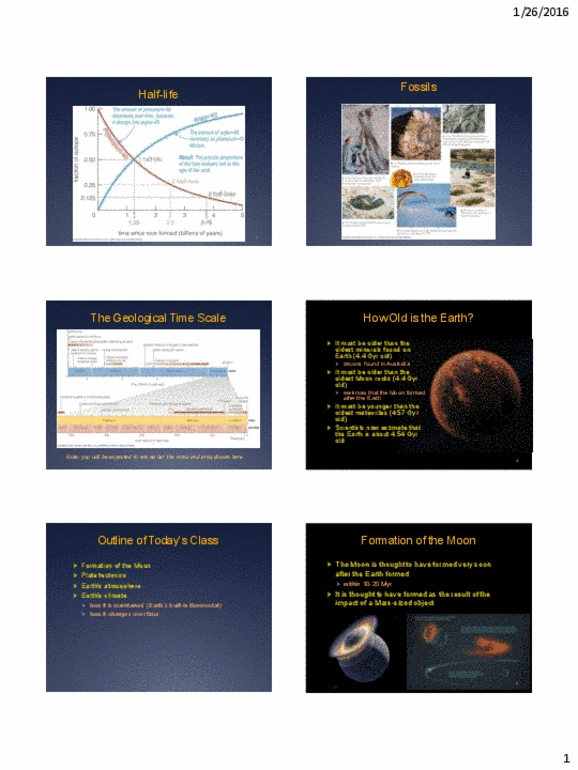 PHYS 3510 Lecture Notes - Lecture 3: Late Heavy Bombardment, Rosetta (Spacecraft), Plate Tectonics thumbnail