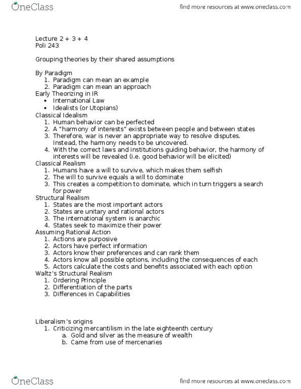 POLI 243 Lecture Notes - Lecture 2: Origins Game Fair, Human Behavior, Railways Act 1921 thumbnail