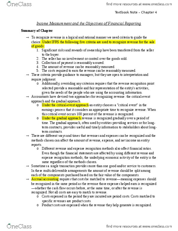 BUSI 2150U Chapter Notes - Chapter 4: Book Value, Accrual, Financial Statement thumbnail