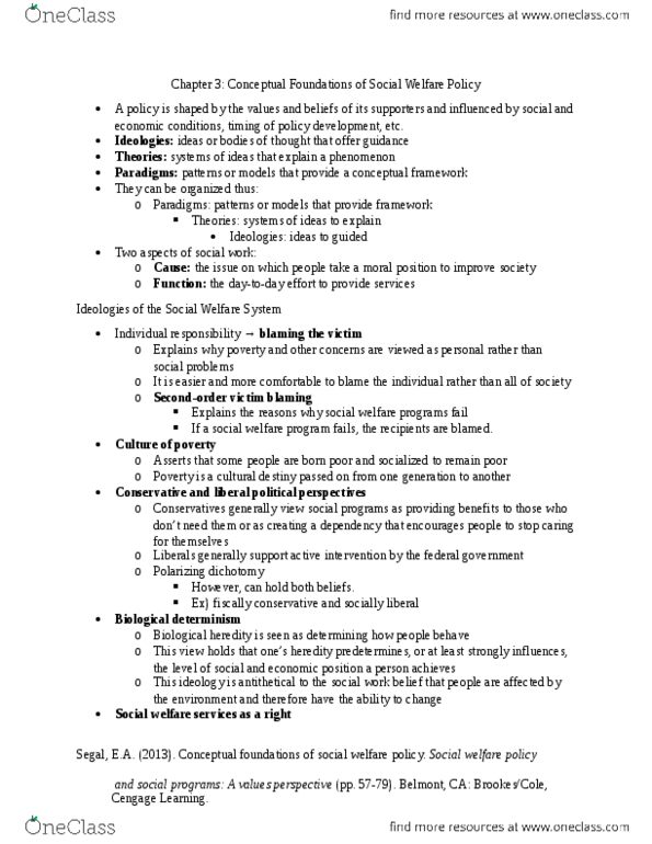 SW 307 Chapter Notes - Chapter 3: Victim Blaming, Cengage Learning, Social Control Theory thumbnail