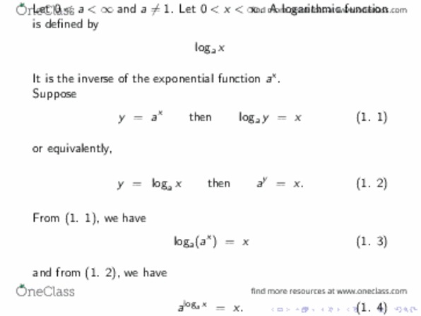 MATH 1M03 Lecture Notes - Lecture 4: Quotient Rule, Logarithm, Power Rule thumbnail