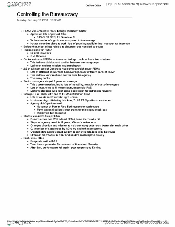 PSCI 3362 Lecture Notes - Lecture 4: Microsoft Onenote, James Lee Witt, Hurricane Hugo thumbnail