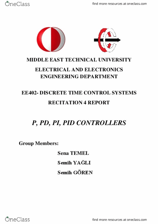 PRT100Y1 Lecture Notes - Lecture 4: Pid Controller, Rise Time, Matlab thumbnail