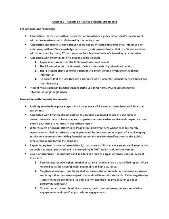 ACCT 3280 Chapter 3: Chapter 3 - Reports on Audited Financial Statements.docx thumbnail