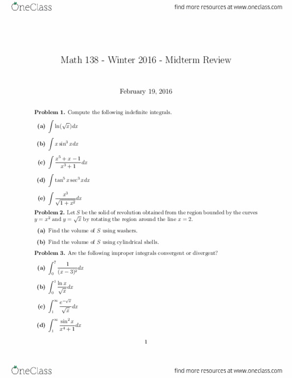 MATH138 Lecture 8: Midterm Review thumbnail