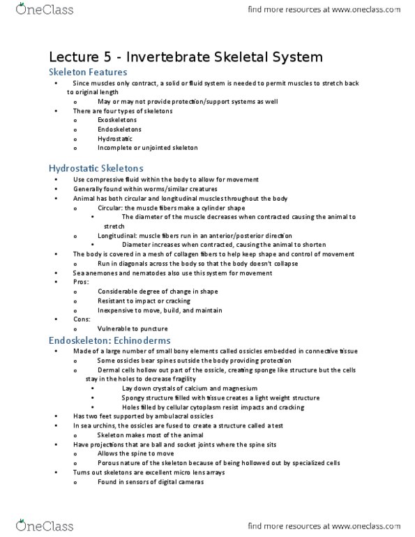 BIOL 2001 Lecture Notes - Lecture 5: Fracture Mechanics, Ossicles, Conchiolin thumbnail