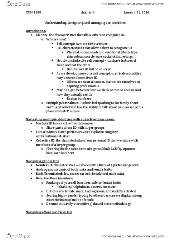 CMN 1148 Chapter Notes - Chapter 4: Social Presence Theory, English Canada, Muscle Tone thumbnail