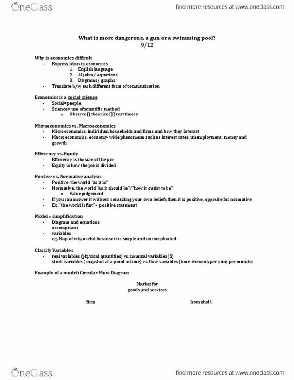 ECON 1BB3 Lecture Notes - Lecture 2: Scientific Method thumbnail