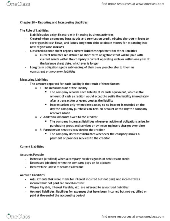 ARBUS102 Chapter Notes - Chapter 10: Accrued Interest, Canada Pension Plan, Current Liability thumbnail