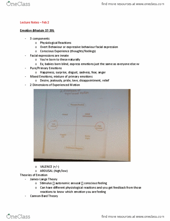 PSYC 1010 Lecture Notes - Lecture 12: Amygdala thumbnail